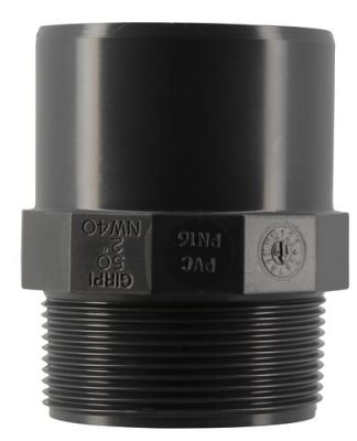 Embout pres. pvc nicoll 50/63 mf 2"