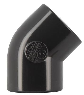 Coude pres.pvc nicoll 32/45?ff c432f