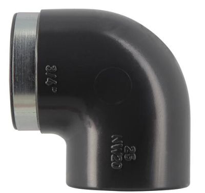 Coude pres.tar.pvc nicoll25/90 ct25f
