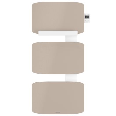 Radiateur sèche-serviettes connecté Amarilis mât à gauche 650W beige/blanc