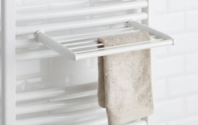 Barre sèche-linge blanc pour sèche-serviettes tubes ronds