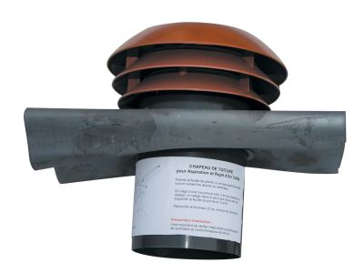 Ent/sort air toiture gris diam 125mm