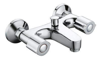 Mélangeur pour bain-douche Akvo NFchromé - têtes céramiques demi-tour
