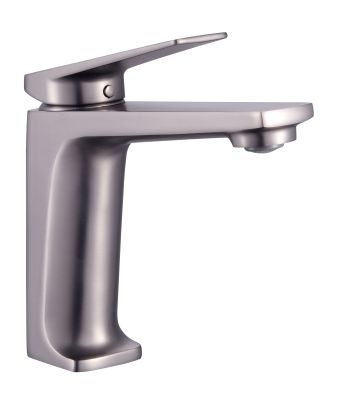 Mitigeur pour lavabo AMANZI graphite mat - vidage clic-clac ABS assorti