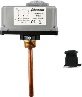 Aquastat de réglage 0° à 90°C Plgr 100mmIP40