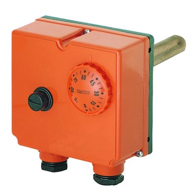 Aquastat à plongeur Réglage et Sécuritéréglable 0à90° Limiteur 90à110° plgr 100