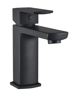 Mitigeur pour lavabo DOUR noir - vidage clic-clac laiton assorti
