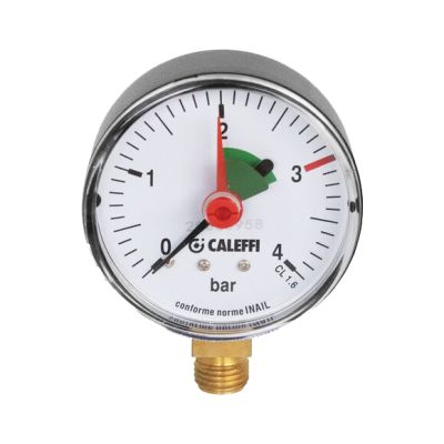 Manomètre sanitaire. Raccord radial 1/4". 0 - 10 bar.