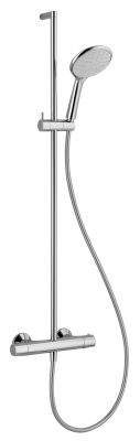 Système de douche. Mitigeur thermostatique. Barre + douchette + flexible
