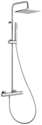 Colonne de douche. Mitigeur thermostatique. Pomme de douche carrée 200x200mm ABS
