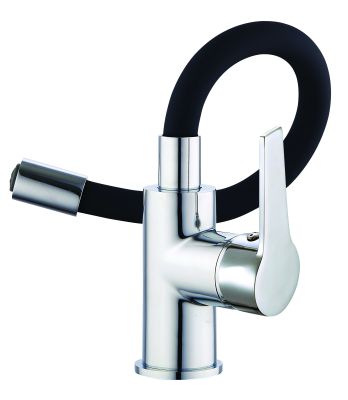 Mitigeur modulable pour lavabo MADI noir-chromé - vidage clic-clac ABS