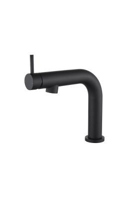 Mitigeur pour lavabo NELO noir - vidage clic-clac ABS coupelle métal assortie