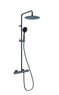Système douche thermostatique noir gamme PACT Thewa - corps froid