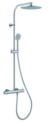 Système de douche NF. Mit.thermostatique corps "froid". 250mm METAL