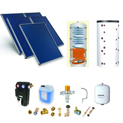 Pack D-SSC 800L hte t°-ECS semi-instant.-5 panneaux-fix. toit. inclinée+ access.