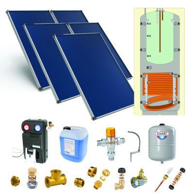 Pack G-SSC 800L hte t°-ECS bain-marie-5 panneaux-fix. toit. inclinée+ access.