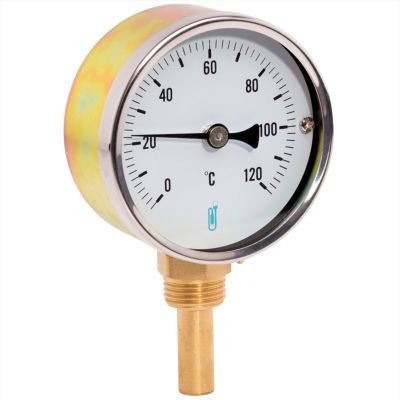 Thermomètre 100 radial plongeur 45Cadran 0 / 120°