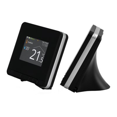 Thermostat connecté noir version radio