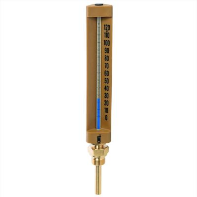 Thermomètre Indus. Droit L.200 plongeur 63 composite en ABS plage 0/120°C
