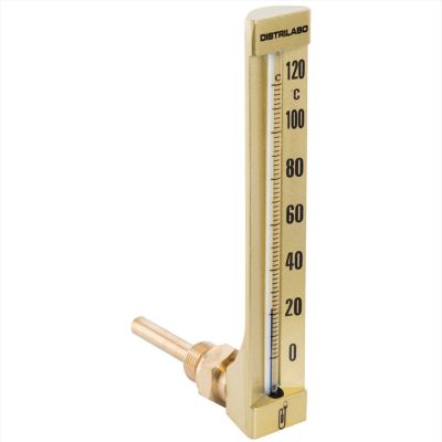 Thermomètre Indus. Equerre L.150 plongeur 63 composite en ABS plage -30/50°C