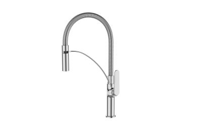 Mitigeur avec bec flexible pour évier. TUBIG chromé