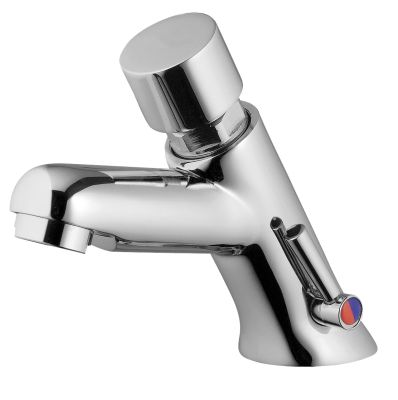 Mitigeur temporisé pour lavabo. Alimentation eau chaude et eau froide. Temporisa