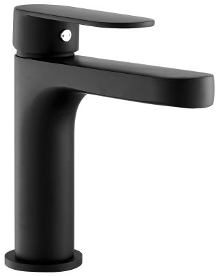 Mitigeur medium pour lavabo WOSSA noir- vidage clic-clac ABS coupelle métal a