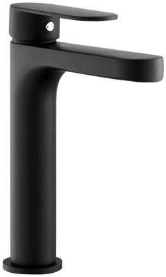 Mitigeur haut pour lavabo WOSSA noir - vidage clic-clac ABS coupelle métal assor