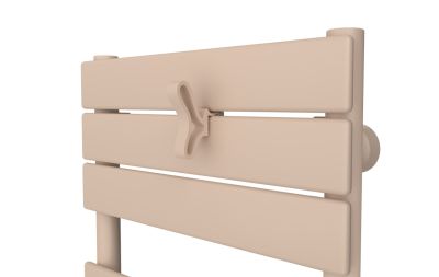 Patère papillon pour sèche-serviettes lames plates Beige