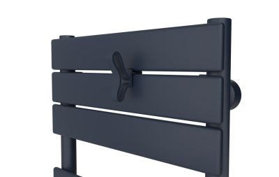Patère papillon pour sèche-serviettes lames plates Bleu Profond