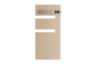 Radiateur sèche-serviettes connecté Serenis mât droite 1500W Beige