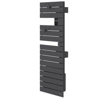 Sèche-serviettes connecté Nefertiti étroit mât droite 1500W anthracite
