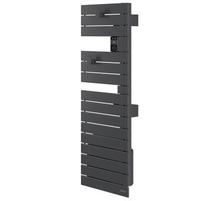 Sèche-serviettes connecté Nefertiti étroit mât gauche 600W graphite