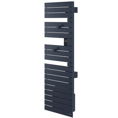 Sèche-serviettes connecté Nefertiti mât à droite 750W bleu profond