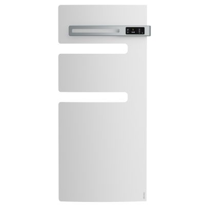 Radiateur sèche-serviettes connecté Serenis mât droite 1500W Blanc Carat