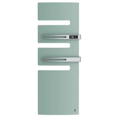 Radiateur sèche-serviettes co. Serenis Premium mât à droite 1750W vert eau 2025