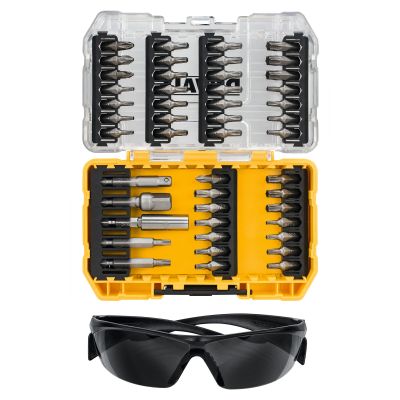 Petit coffret TOUGHCASE 47 pièces : 25mm: Ph1 x1, Ph2 x1, Pz1 x1, Pz2 x1, T10 x4, T15 x4, T20 x6, T25 x8, T30 x3, T40 x3Embouts T10 sécurité x1, T15