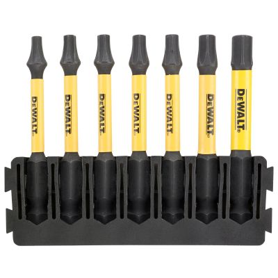 Barrette de 7 embouts de vissage Torx flextorq 57mm : T15, T20 (x2), T25 (x2), T30, T40