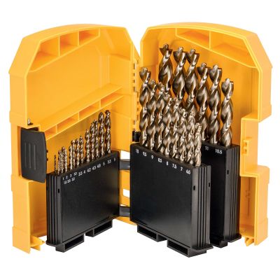 Coffret plastique de 29 forets métal Extreme Cobalt HSS-CO long: 12-98mm, diam : 1-1,5-2-2,5-3-3,2-3,3-3,5-4-4,2-4,5-4,8-5-5,5-6-6,5-7-7,5-8-8,5-9-9,