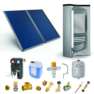 Pack Cylios CESI – ballon 300 L, 2 capteurs, fixation toit tuile