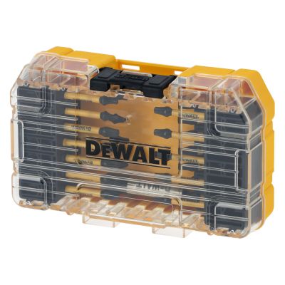 Petit coffret TOUGHCASE 31 pièces :Embouts 25mm: Ph2 x1, Pz2 x1, T10 x1, T15 x2, T20 x4, T25 x2, T30 x1, T20 sécurité x1, T25 sécurité x1 Embouts flex