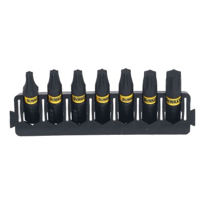 Barrette de 7 embouts de vissage Torx impact torsion 25mm : T15, T20 (x2), T25 (x2), T30, T40