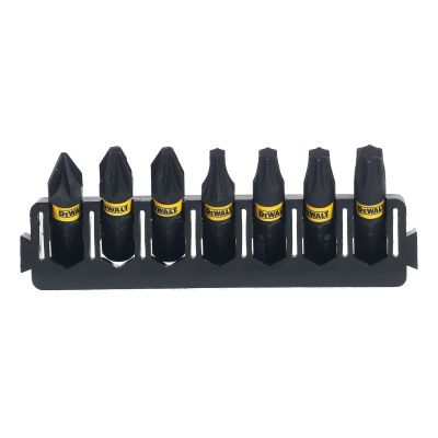 Barrette de 7 embouts de vissage Philipps/Torx impact torsion 25mm : Pz1, Pz2 (x2), T15, T20, T25, T30