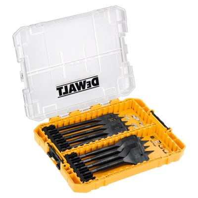 Moyen Coffret TOUGHCASE bois Extreme 9 piècesMèches plate diamètre : 12, 14, 16, 18, 20, 22, 25, 28, 32mm