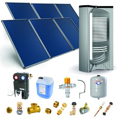 Pack Cylios CESI – ballon 800 L,6 capteurs, fixation toit tuiles