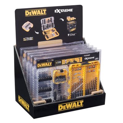Moyen Coffret TOUGHCASE béton et métal 63 piècesForets béton dimensions : 4mmx75mm, 5mmx85mm, 6mmx100mm x2, 7mmx100mm, 8mmx120mm x2Forets HSS-G Extrem