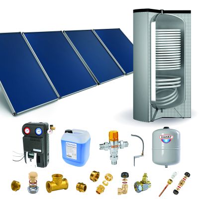 Pack Cylios CESI – ballon 500 L, 4 capteurs, fixation toit plat/sol
