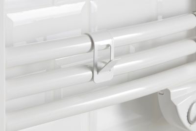 Patère crochet blanc pour sèche-serviettes tubes ronds