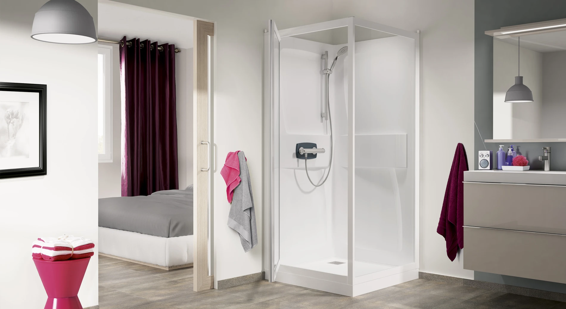 Cab.dche carre 70x70 therm kineprime