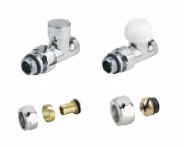 Kit de raccordement sèche-serviettes coudé thermostatique blanc